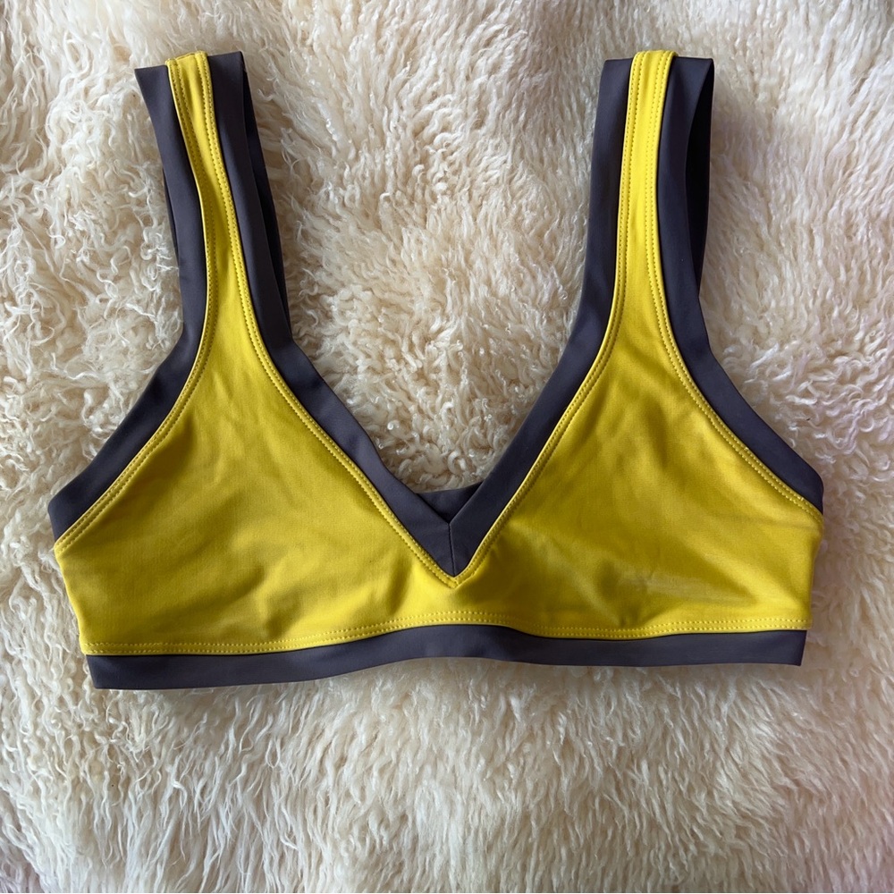 POSH PUA Taxi & Dusk Color Block Bikini Top